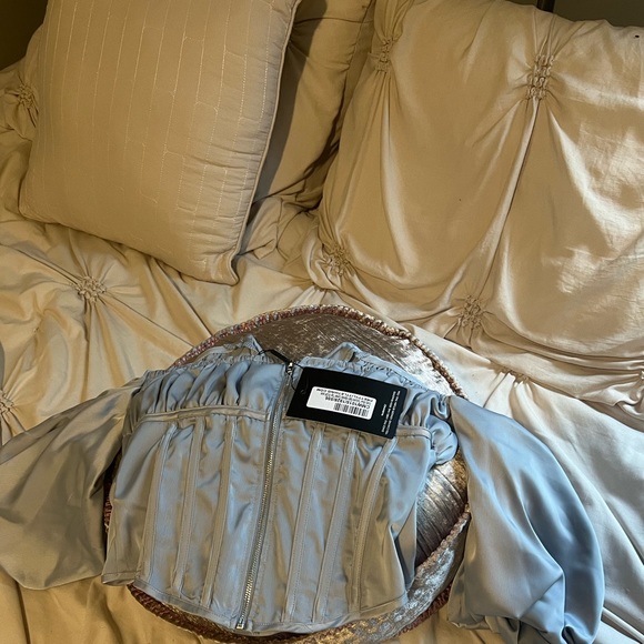 Dusty Blue Corset Top - Picture 11 of 11
